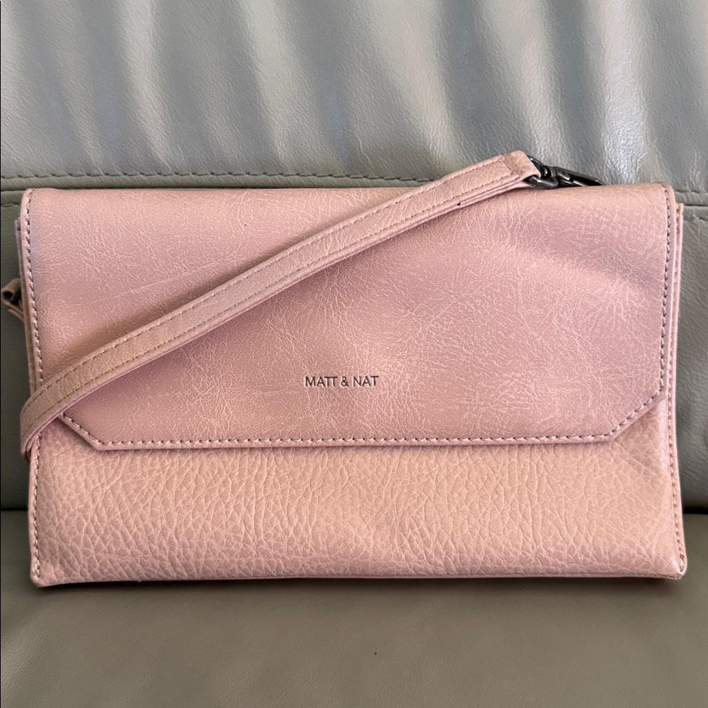 Matt & Nat Blush Pink vegan Leather Crossbody Bag